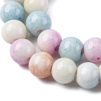 Ombre Effect Dyed Glass Beads Strands X-GLAA-T031-01O-06-1