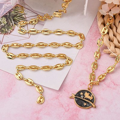 3.28 Feet Brass Coffee Bean Chains X-CHC-P0006-03G-NR-1