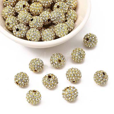 Alloy Rhinestone Beads RB-A034-10mm-A01G-1