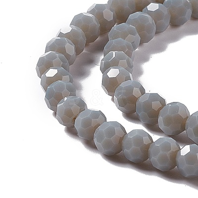 Faceted(32 Facets) Glass Beads Strands EGLA-J042-36B-15-1