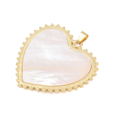 Natural White Shell Pendants KK-C162-001B-G-1