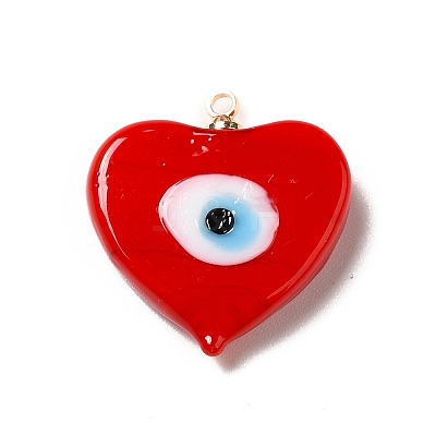 Handmade Lampwork Pendants LAMP-E030-01G-M-1