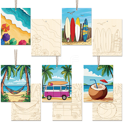 20Pcs Rectangle Unfinished Plywood Picture Sets DIY-WH0899-763-1