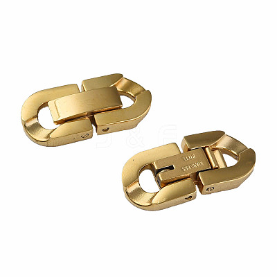 304 Stainless Steel Fold Over Clasps X-STAS-N087-48B-02G-1