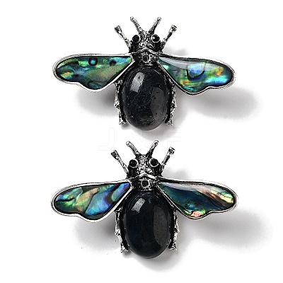 Tibetan Style Alloy Insect Brooches JEWB-A021-03AS-09-1