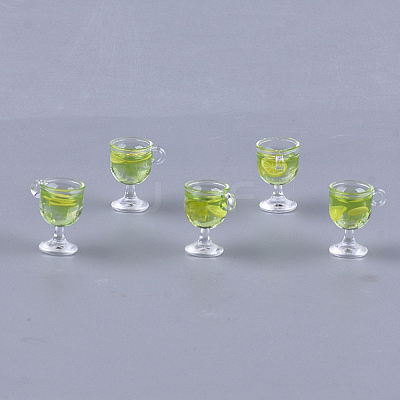 Resin Cup Pendants CRES-S359-11A-1
