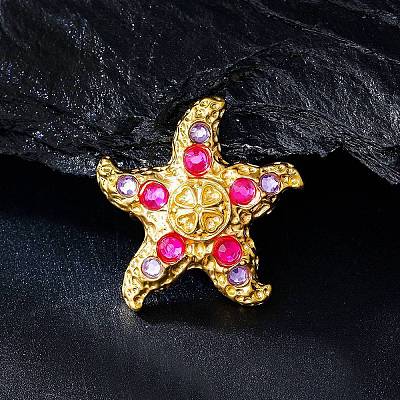Alloy Rhinestone Brooch JEWB-K027-03G-1