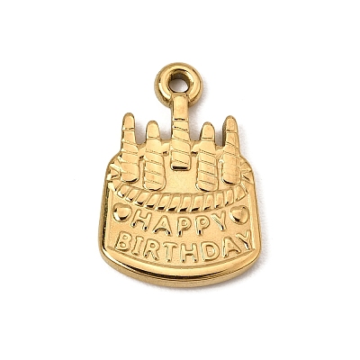 Birthday 304 Stainless Steel Pendants SA-CBA9B1E-09G-1