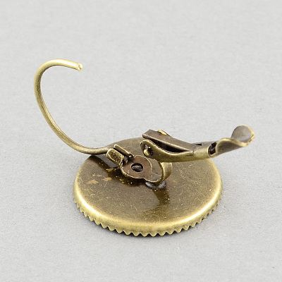 Brass Leverback Earring Findings MAK-S004-14mm-EY001AB-1