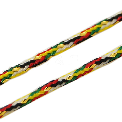 Eco-Friendly Dyed Braided Nylon Cord NWIR-G003-0.8mm-2-1