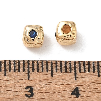 SHEGRACE Brass Cubic Zirconia Beads XGRQ4H151-682G-C-1
