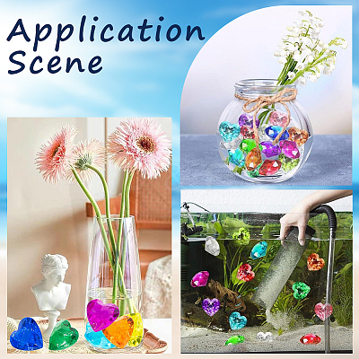 10Pcs 10 Colors Transparent Acrylic Beads TACR-SP0001-16-1