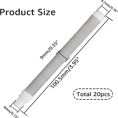 20Pcs 201 Stainless Steel 60 Mesh Airless Spray Gun Filter FIND-FH0004-88-1