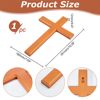 Cross Wood Wall Decorations AJEW-WH0596-673-1