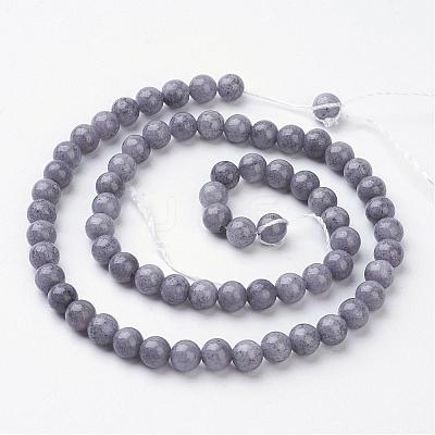 Natural Mashan Jade Round Beads Strands G-D263-6mm-XS29-1
