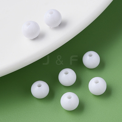 Opaque Acrylic Beads X-MACR-S370-C8mm-01-1