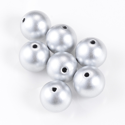 Matte Style Spray Painted Acrylic Beads X-ACRP-S669-12mm-01-1