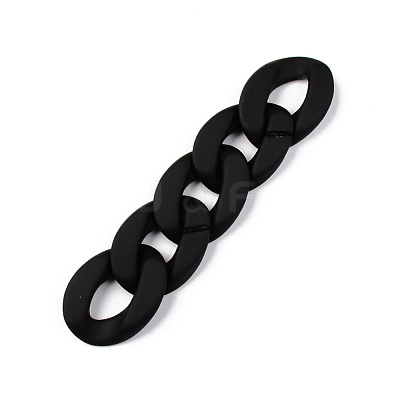 Opaque Spray Painted Acrylic Linking Rings OACR-T024-01-I10-1