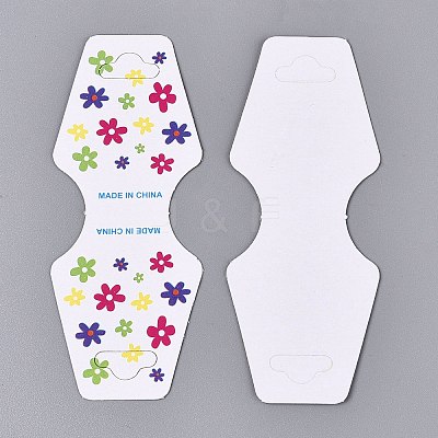 Fold Over Cardboard Paper Jewelry Display Cards for Necklace & Bracelet Storage CDIS-N004-01-1