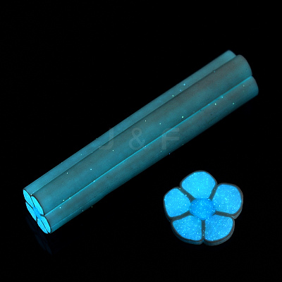 Luminous Handmade Five Petal Flower Polymer Clay Canes CLAY-T016-85A-1