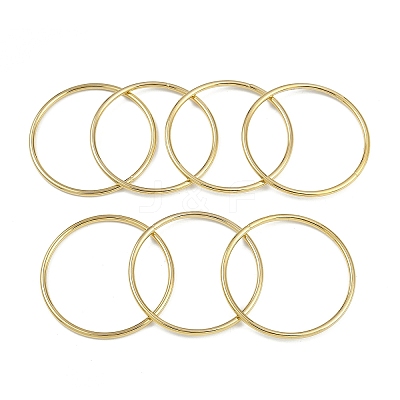 7Pcs Round Vacuum Plating PVD Vacuum Plating 201 Stainless Steel Bangles Sets for Women BJEW-F476-08G-01-1