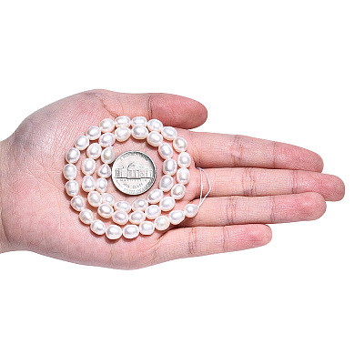 Natural Cultured Freshwater Pearl Beads Strands PEAR-N012-06V-1