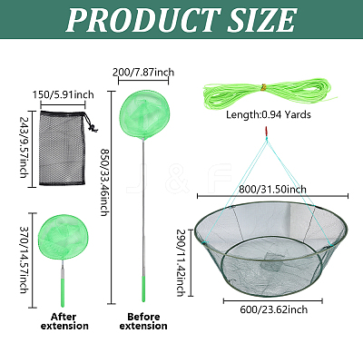 1Pc Nylon Fishing Nets AJEW-GO0002-91-1