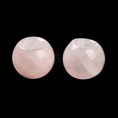 Natural Rose Quartz European Beads G-R488-01G-1
