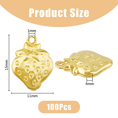 100Pcs Brass Charms KK-DC0003-58-1