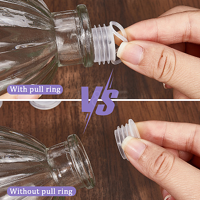 50Pcs 5 Styles Plastic Bottle Stoppers KY-GF0001-42A-1