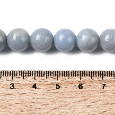 Natural Angelite Beads Strands G-G840-03-10mm-1