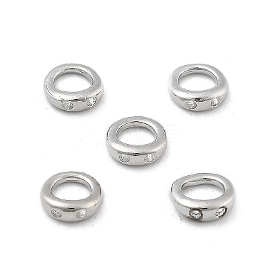 Brass Ring Charm Connectors KK-M306-04P-1