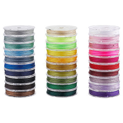 30 Rolls 30 Colors Nylon Braided Cord NWIR-PH0002-17-1