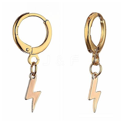 Brass Huggie Hoop Earrings X-EJEW-JE04208-03-1