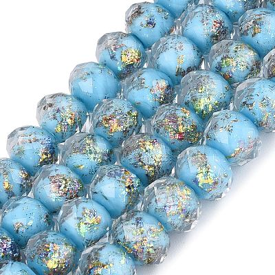 Handmade Foil Glass Beads FOIL-Q001-02B-1
