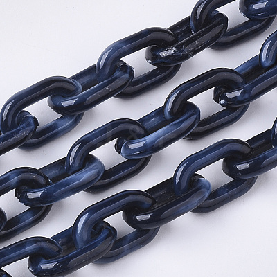 Acrylic Handmade Cable Chains SACR-N006-03A-1