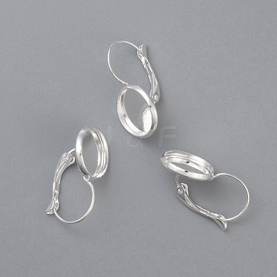 304 Stainless Steel Leverback Earring Settings LS-STAS-F191-03S-8mm-1