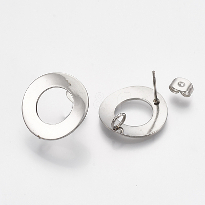 Non-Tarnish 304 Stainless Steel Stud Earring Findings STAS-Q231-07A-1
