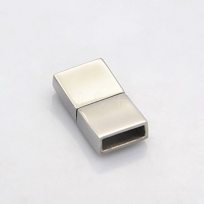 Tarnish Resistant Cuboid 304 Stainless Steel Bayonet Clasps STAS-N042-03-1