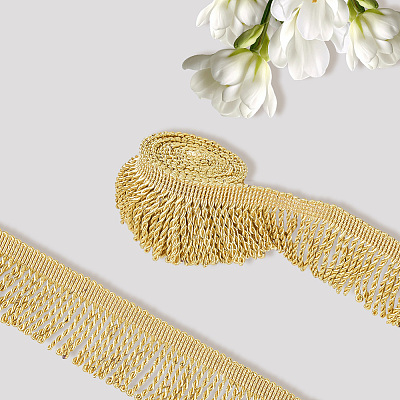 5 Yards Polyester Twist Tassel Ribbons OCOR-WH20005-39C-1