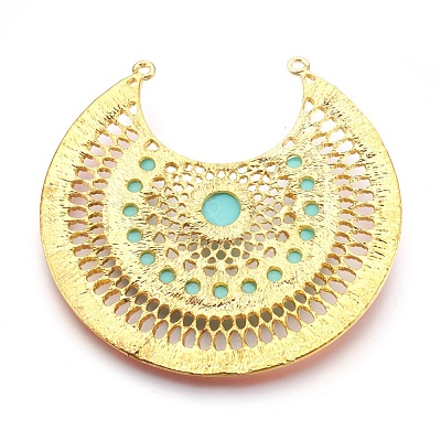 Alloy Resin Big Pendants PALLOY-ARG7286-G-LF-1