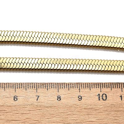Ion Plating(IP) 304 Stainless Steel Herringbone Chain Necklace for Men Women X-NJEW-E076-03E-G-1