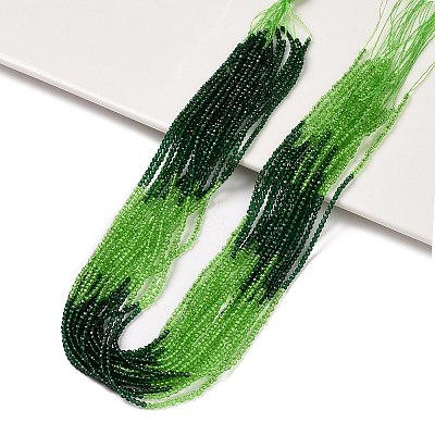 Transparent Gradient Color Glass Beads Strands GLAA-H021-01A-32-1
