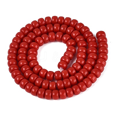 Opaque Glass Beads Strands GLAA-NH0002-B01-C04-1