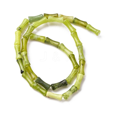 Natural Xiuyan Jade Beads Strands G-L624-G05-12x5mm-1