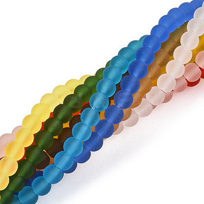 Transparent Glass Beads Strands GLAA-T032-T8mm-MD-1