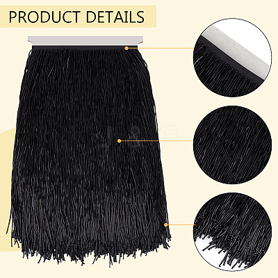 1 Yard Plastic Bugle Bead Tassel Trimming OCOR-BC0006-60B-1