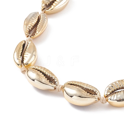 Natural Cowrie Shell Natural Pearl Pendant Necklaces NJEW-JN03745-1