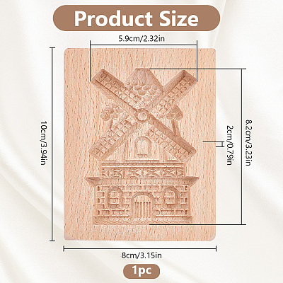 Beech Wood Cookie Molds AJEW-WH0083-59C-1