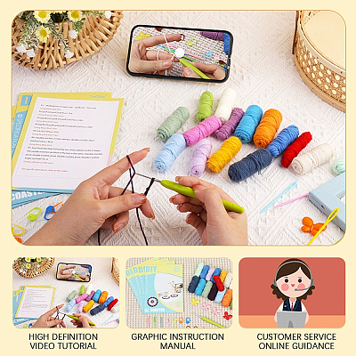 DIY Coaster Knitting Kits DIY-SC0029-67-1
